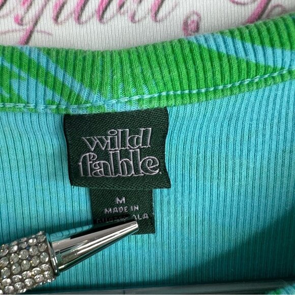 Wild Fable tshirt cropped crop water color swirls marble Green Swirl Crop Top - Picture 7 of 9